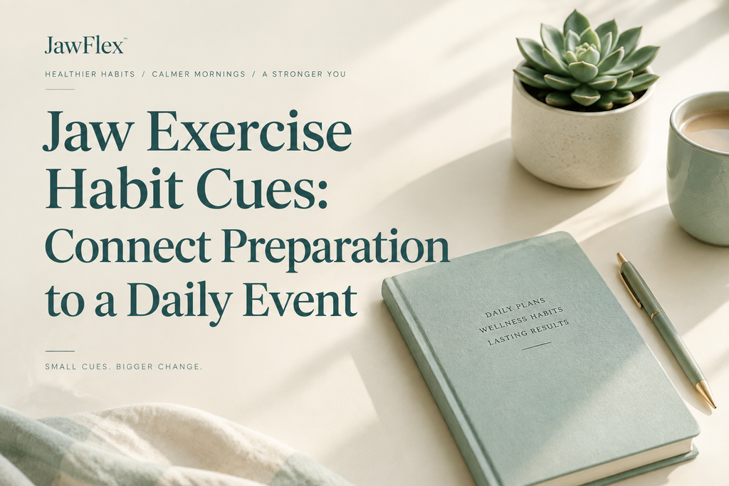 Jaw Exercise Habit Cues: Connect Preparation to a Daily Event