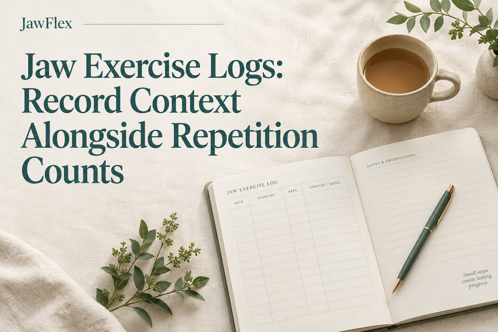 Jaw Exercise Logs: Record Context Alongside Repetition Counts