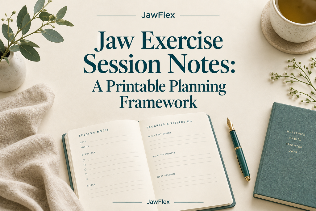 Jaw Exercise Session Notes: A Printable Planning Framework