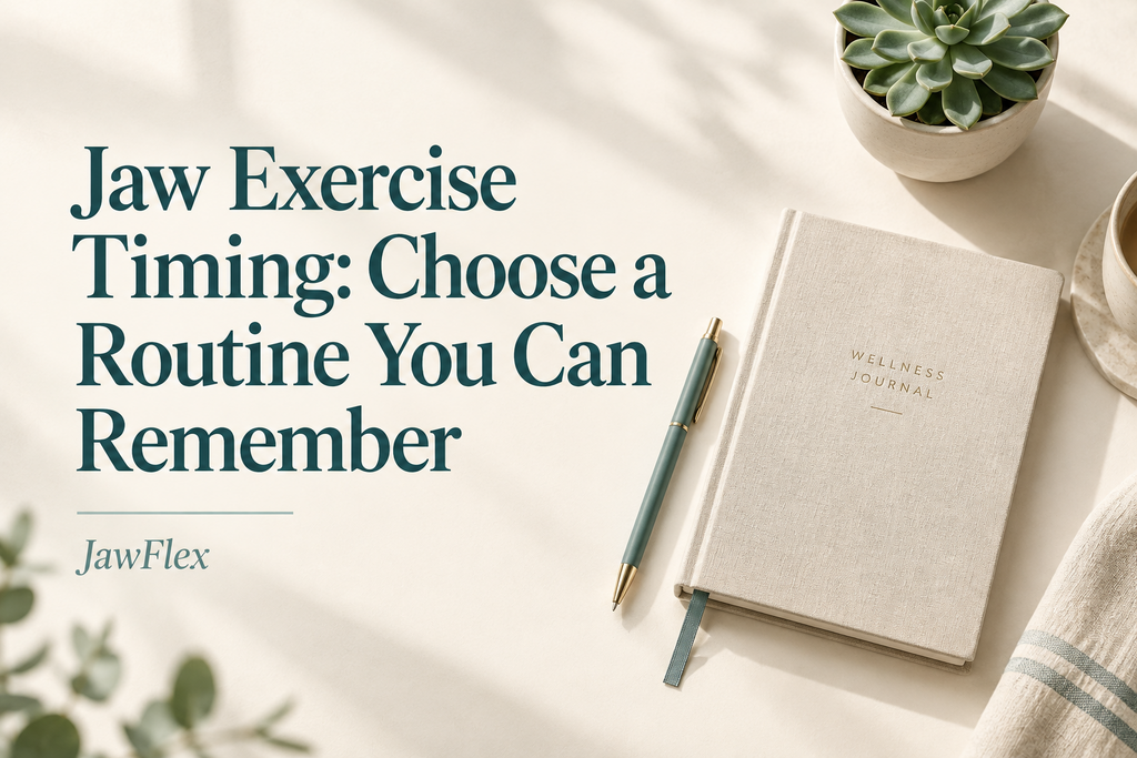 Jaw Exercise Timing: Choose a Routine You Can Remember