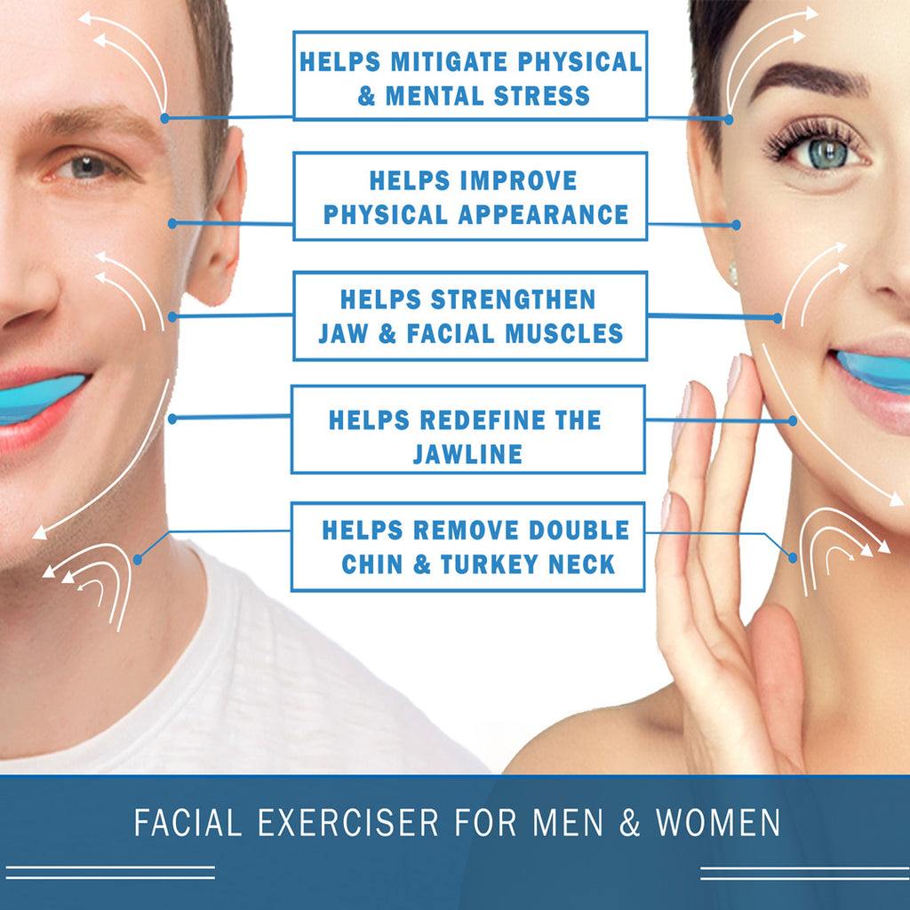 Face muscle exercise device
